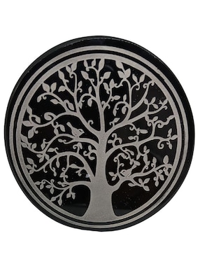 Figura decorativa circular Tlacaelel Mx de vidrio