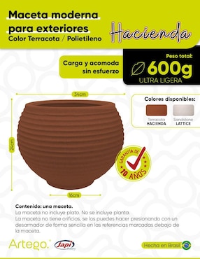 Maceta Artego Hacienda