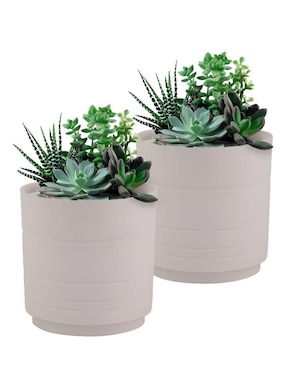 Set maceta Xtellar de plástico con sistema automático de riego
