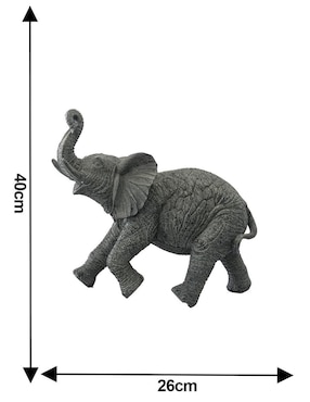 Figura de elefante Running Decora Decoración de resina