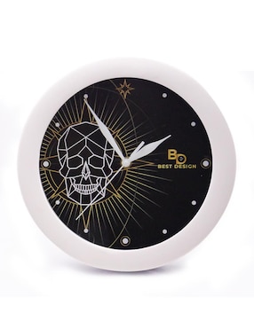 Reloj De Pared Best Desing Calavera Cosmos De Vidrio Y Plástico