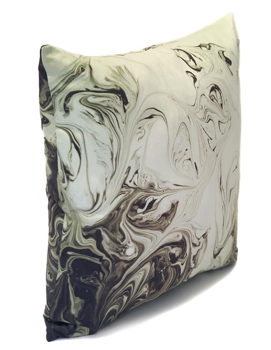 Cojín decorativo sublimado Soufian gris con blanco 6
