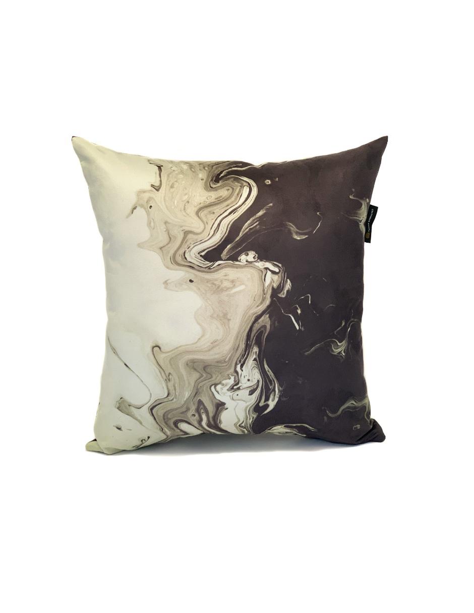 Cojín decorativo sublimado Gemini blanco con negro Cojín decorativo sublimado Gemini blanco con negro