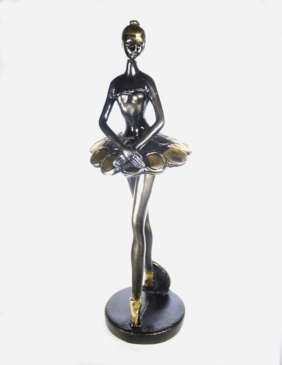 Figura de bailarina de metal