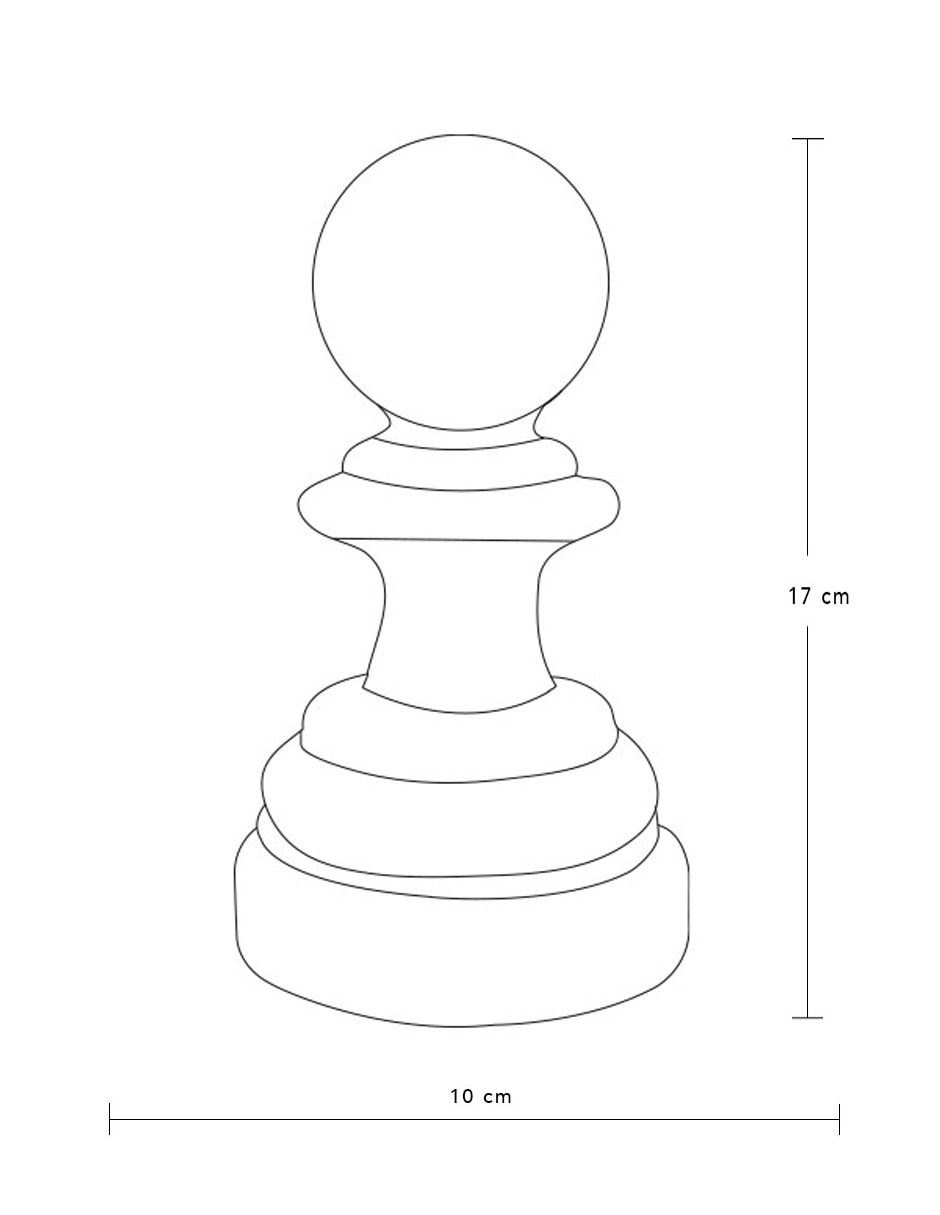 Figura de peón de cerámica 8