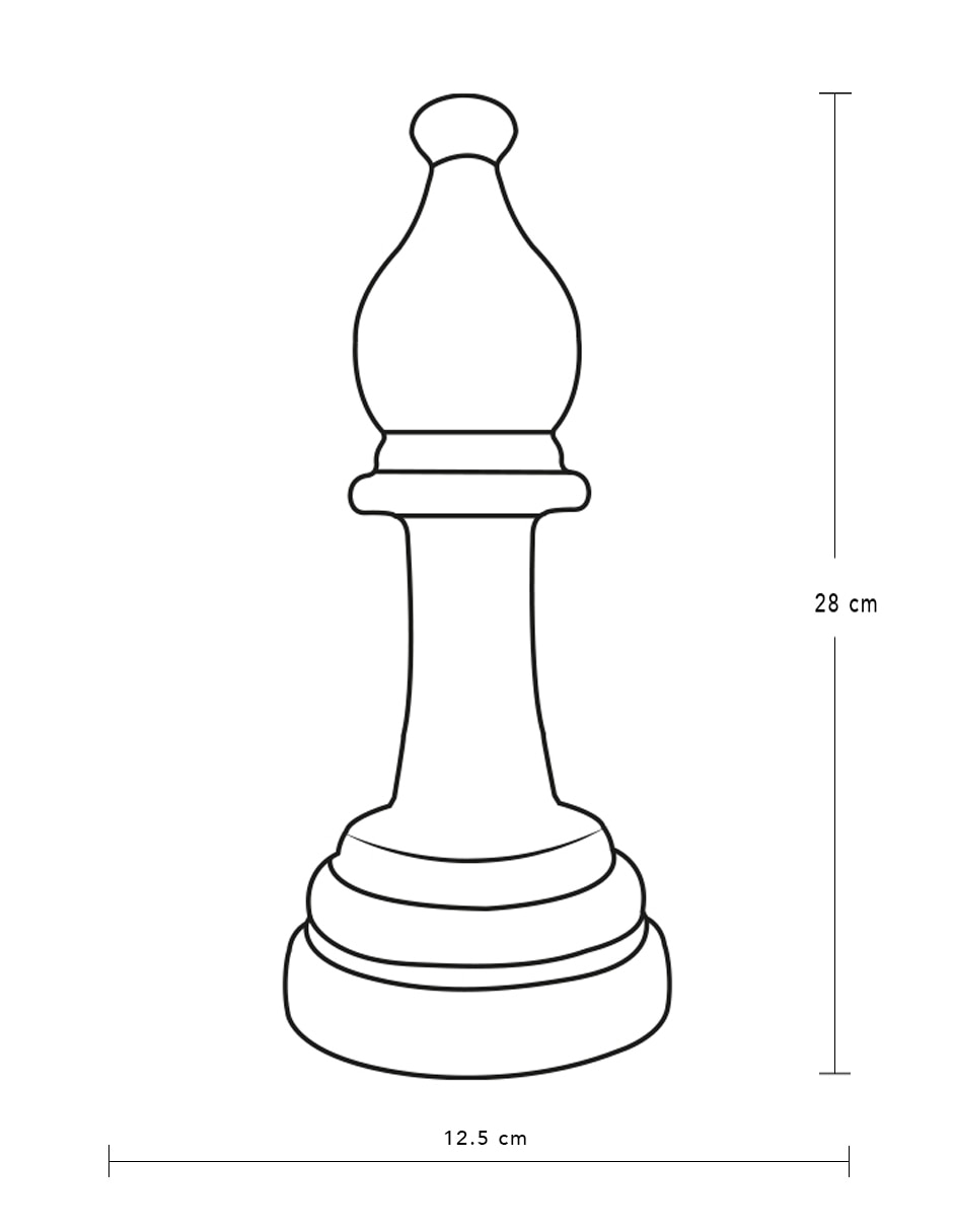 Figura de alfil de cerámica 8