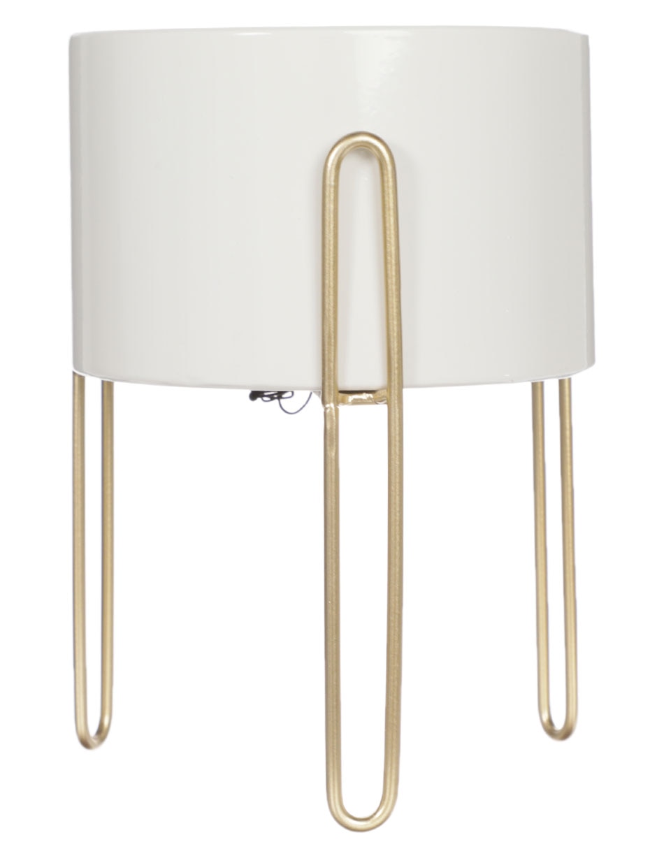 Maceta con base Kika de metal con sistema automático de riego