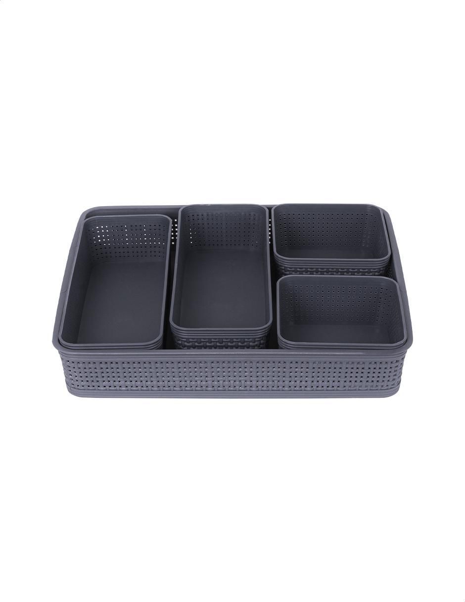 Set cesto decorativo de plástico 2