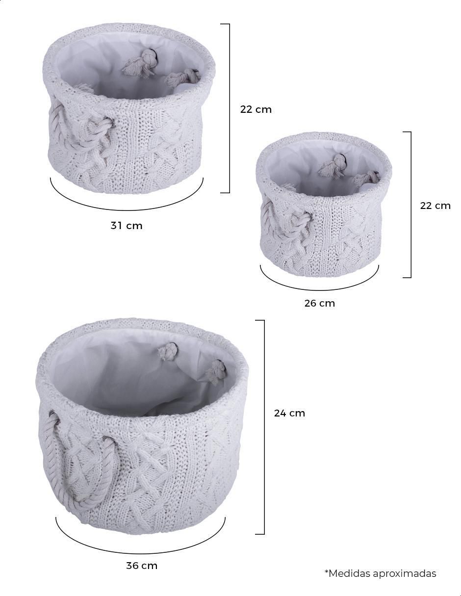 Set cesto multiusos de tela 9