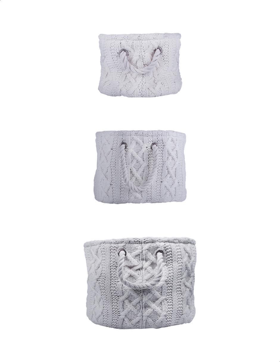 Set cesto multiusos de tela 3