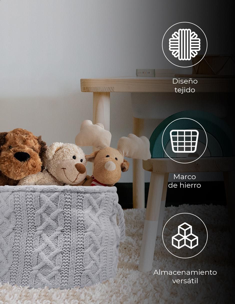 Set cesto multiusos de tela 4