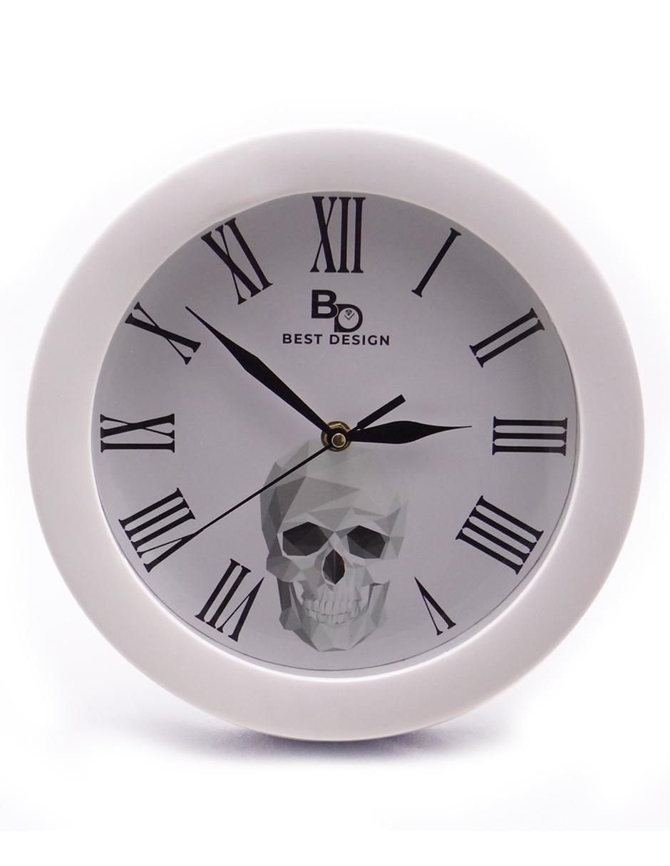 Reloj de pared Calavera Geometric de vidrio Reloj de pared Calavera Geometric de vidrio