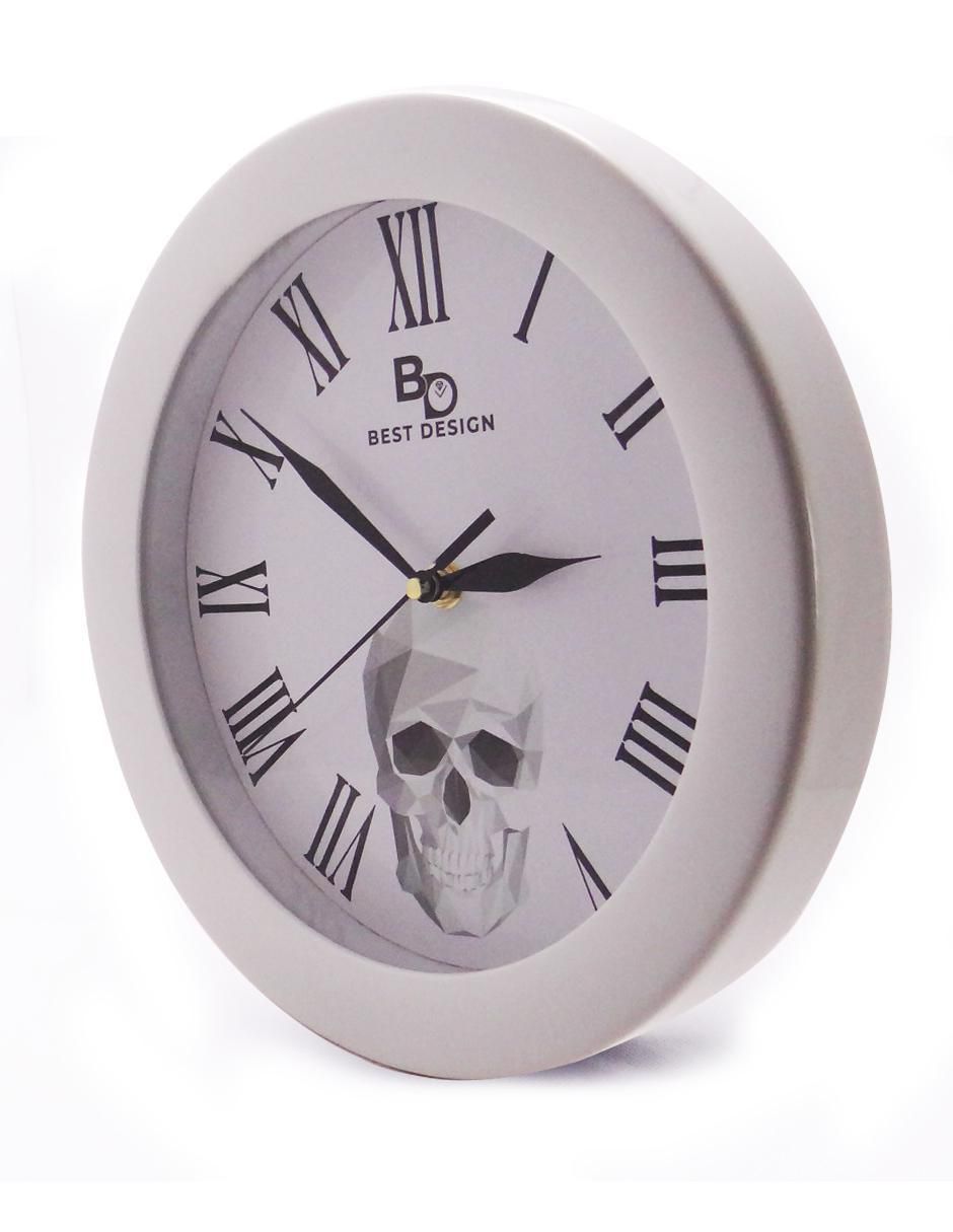 Reloj de pared Calavera Geometric de vidrio 3