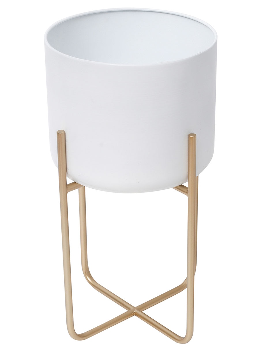 Maceta con base Mónica de metal con sistema automático de riego 4