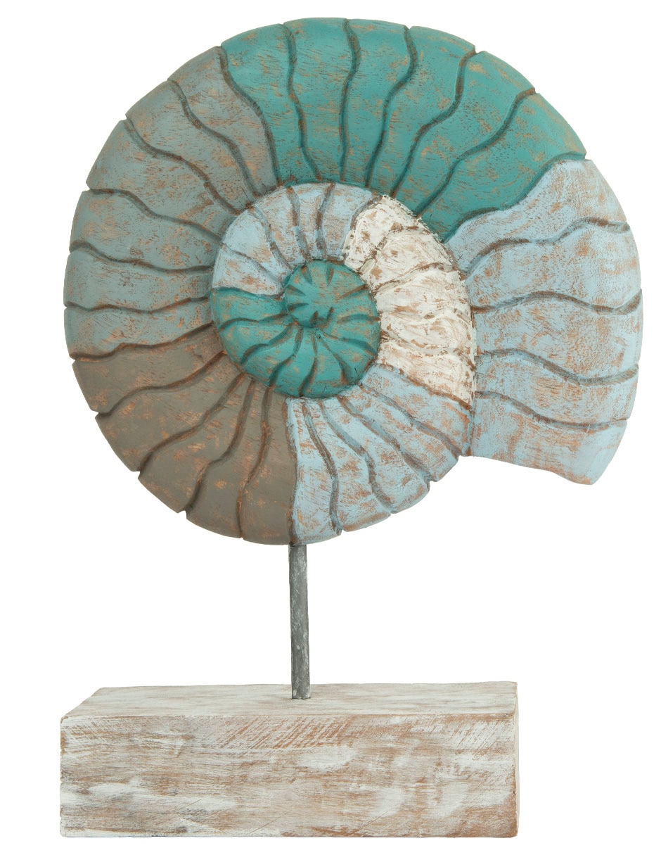 Figura de caracol de mar de madera 1