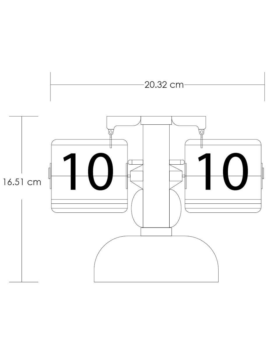 Reloj de mesa de acero inoxidable 6