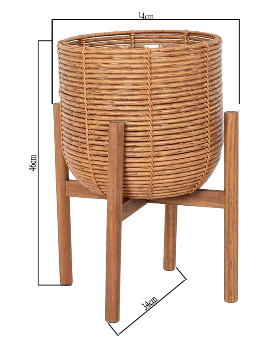 Maceta con base Capri de fibras naturales