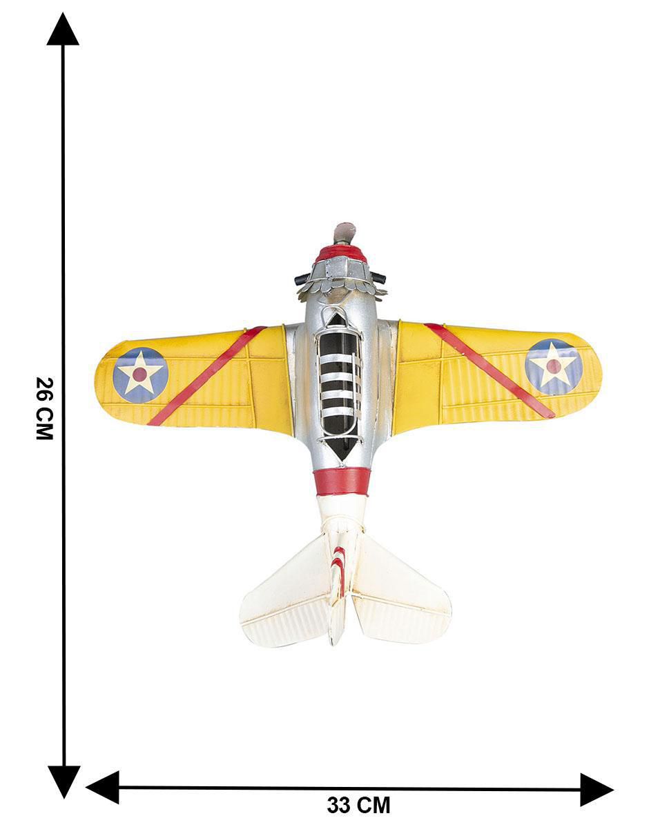 Figura de avión Vintage de metal 5