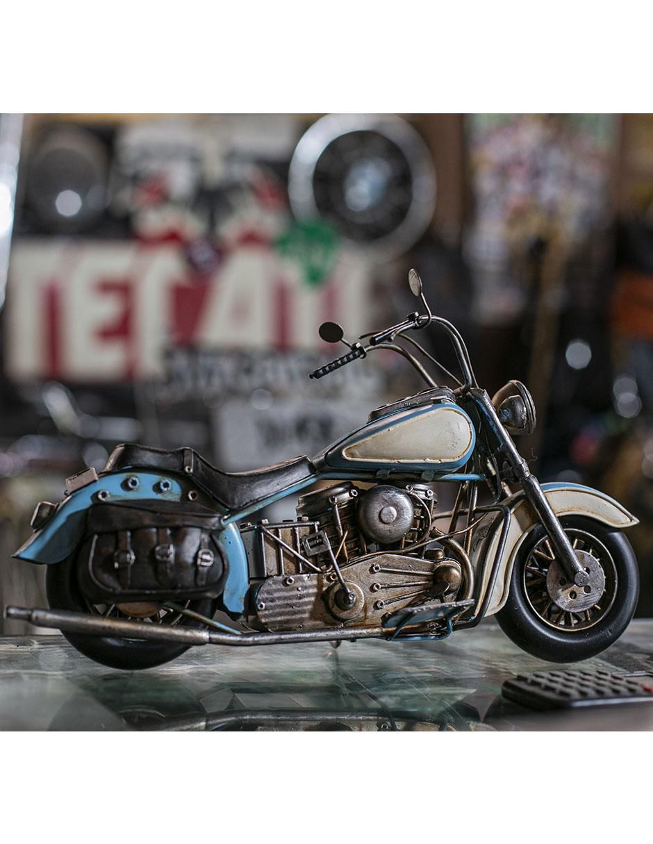 Figura de motocicleta Vintage de metal 4