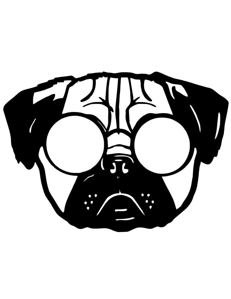 Cuadro decorativo pug cool