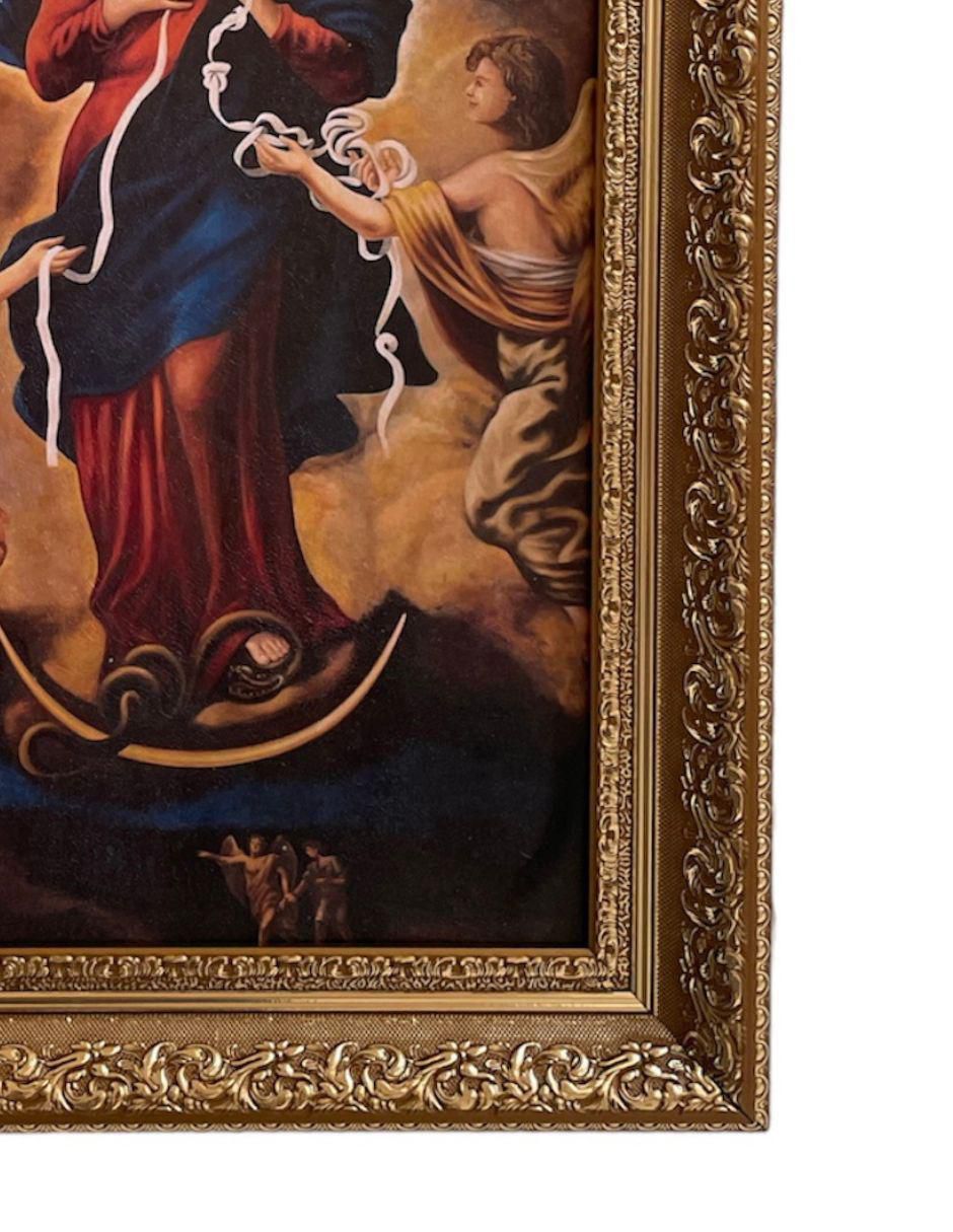 Cuadro Virgen Desatanudos técnica polioleo 4