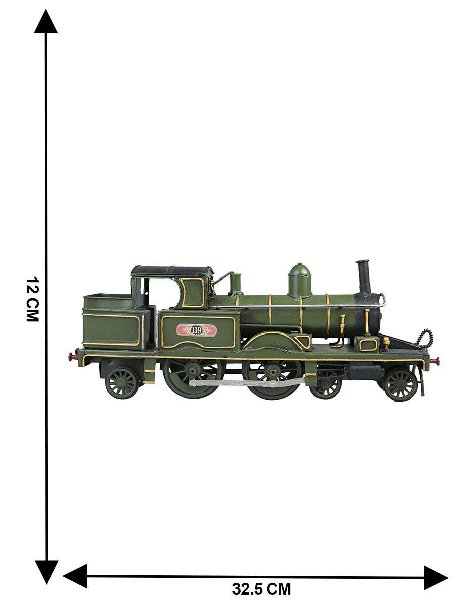 Figura de locomotora VINTAGE de metal 5