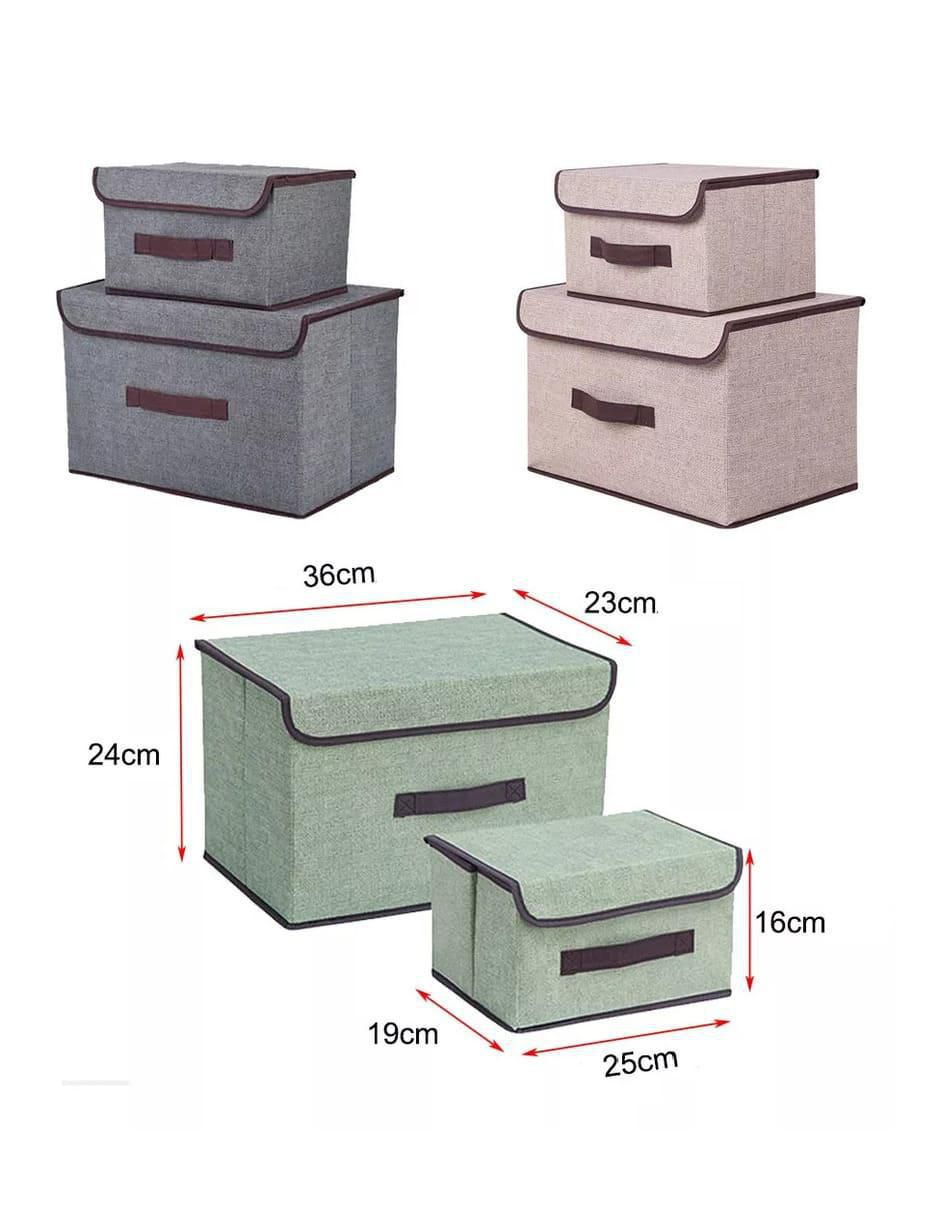 Set cesto multiusos de tela 6