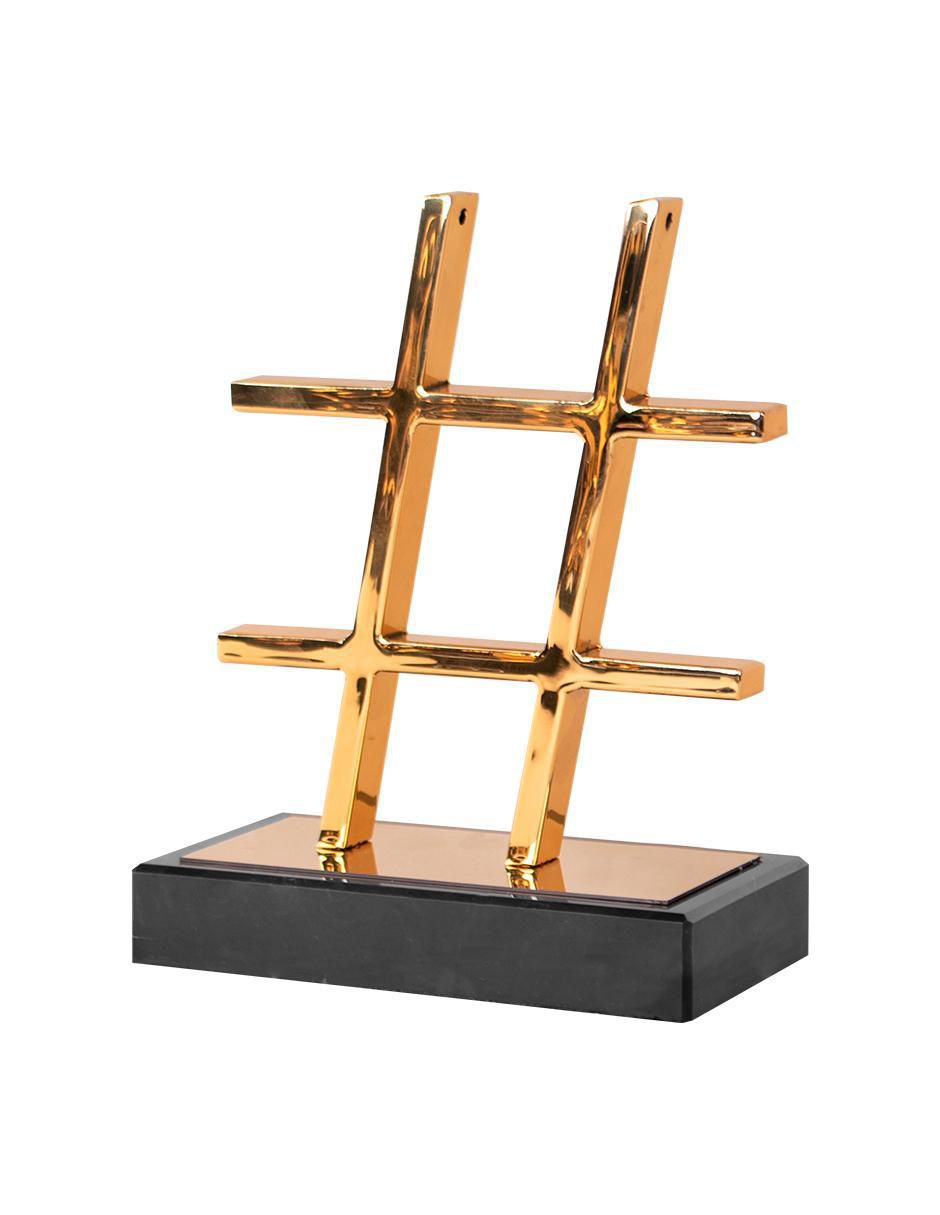 Figura de numeral Artística de metal