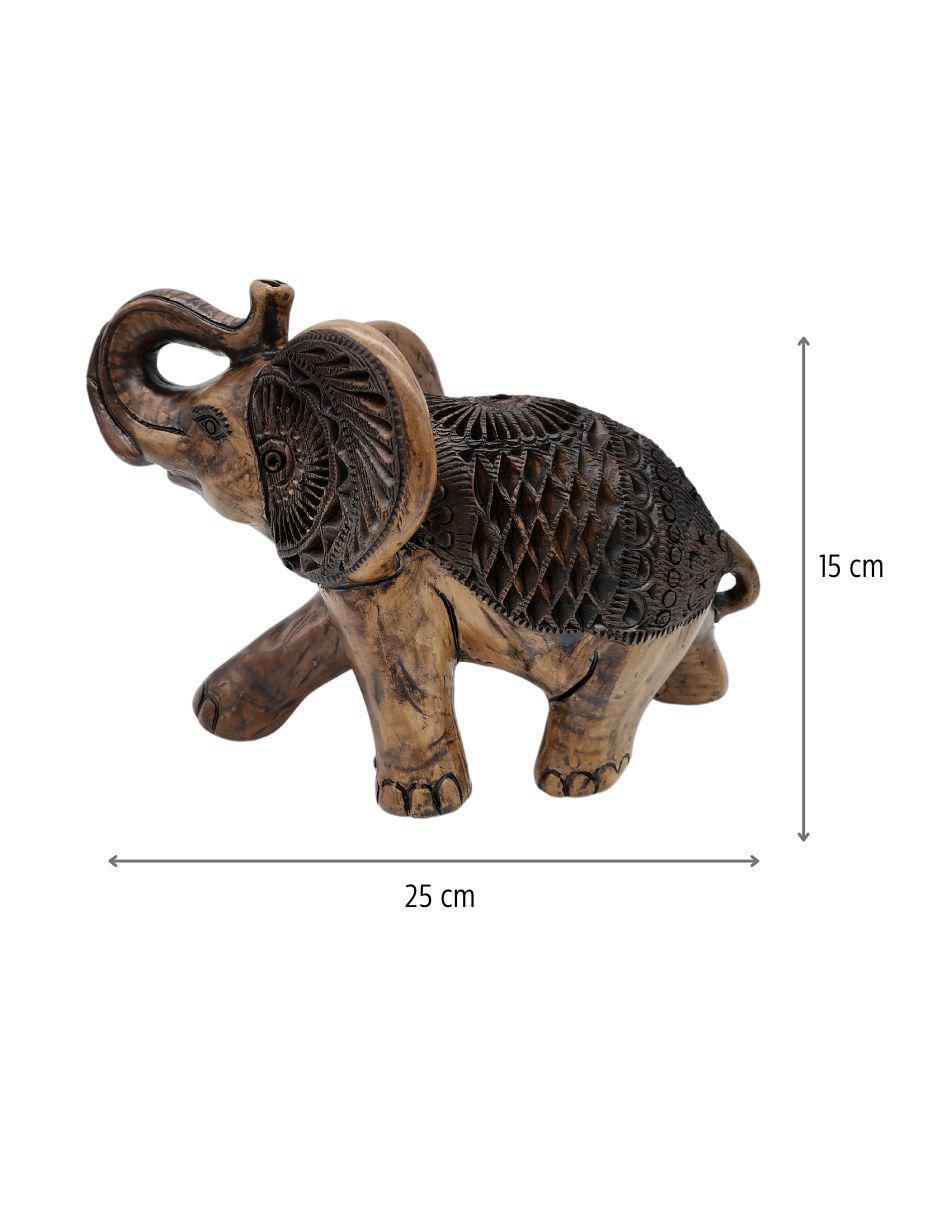 Escultura Elefante mediano café 4