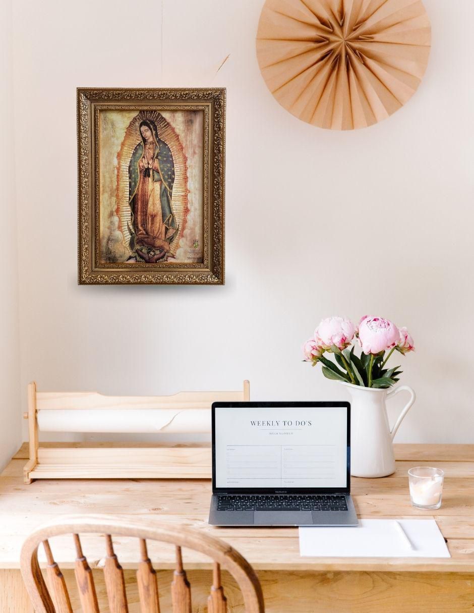 Cuadro Virgen de Guadalupe técnica polioleo 5
