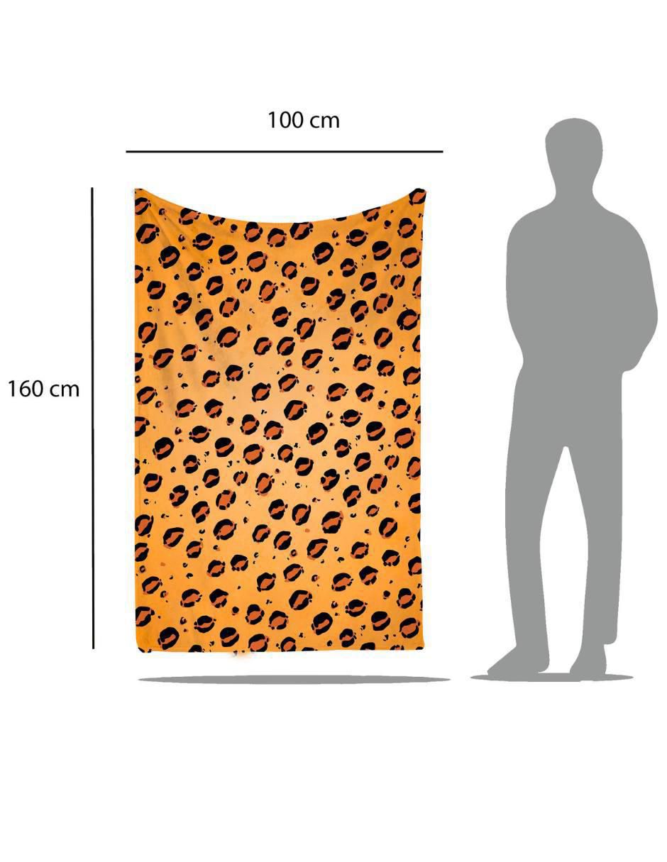Frazada de tejido plano Animal Print Leopardo 5