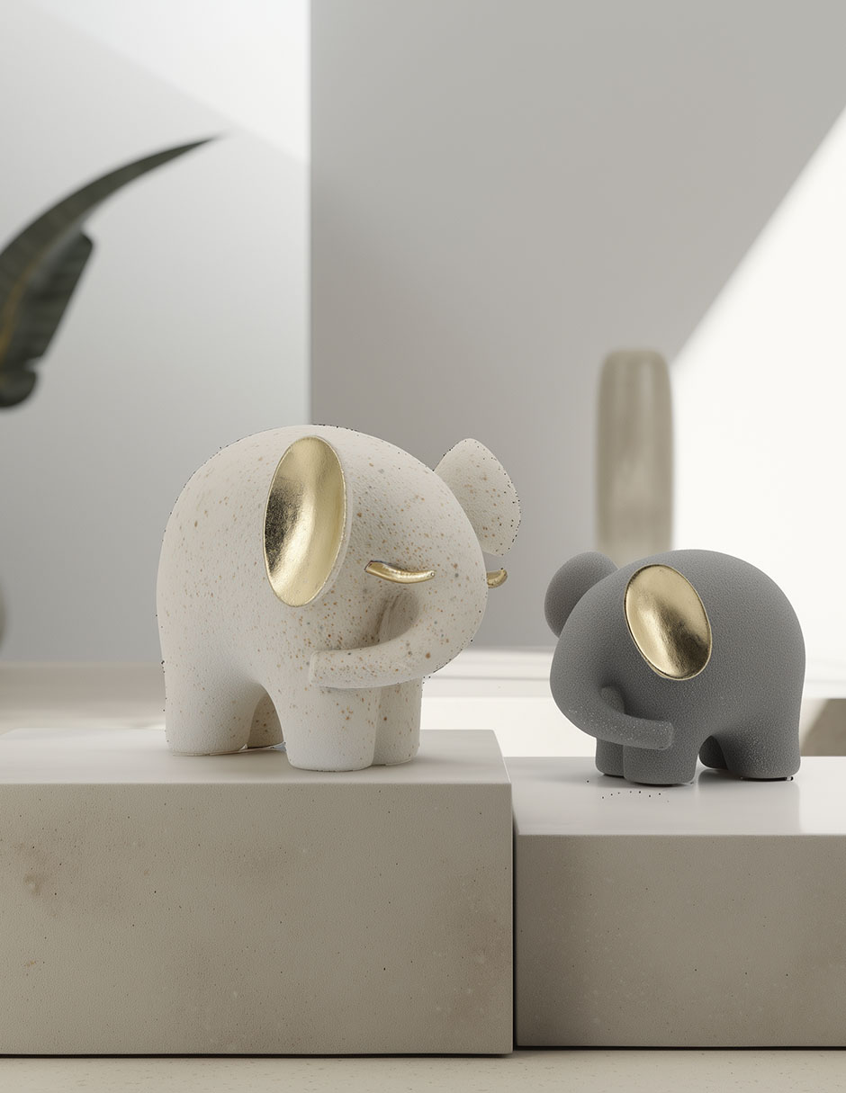 Figura de elefante Elefante Shine de resina 4