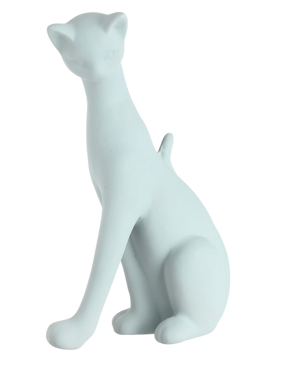 Figura de gato de cerámica
