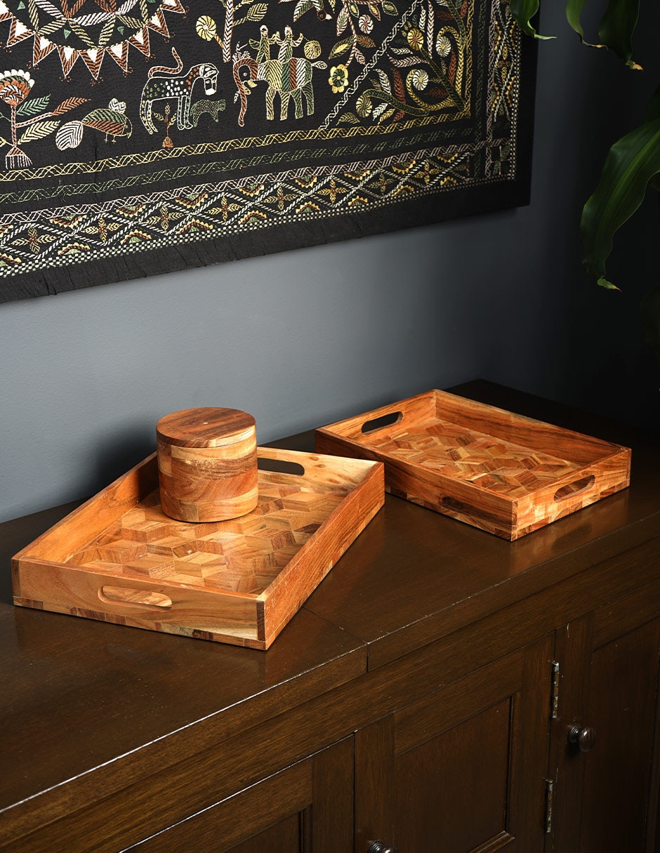 Bandeja decorativa Trading Group de madera 3