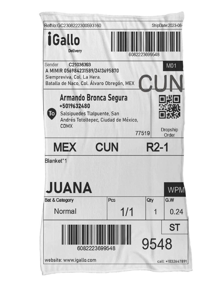 Frazada de tejido punto unisex