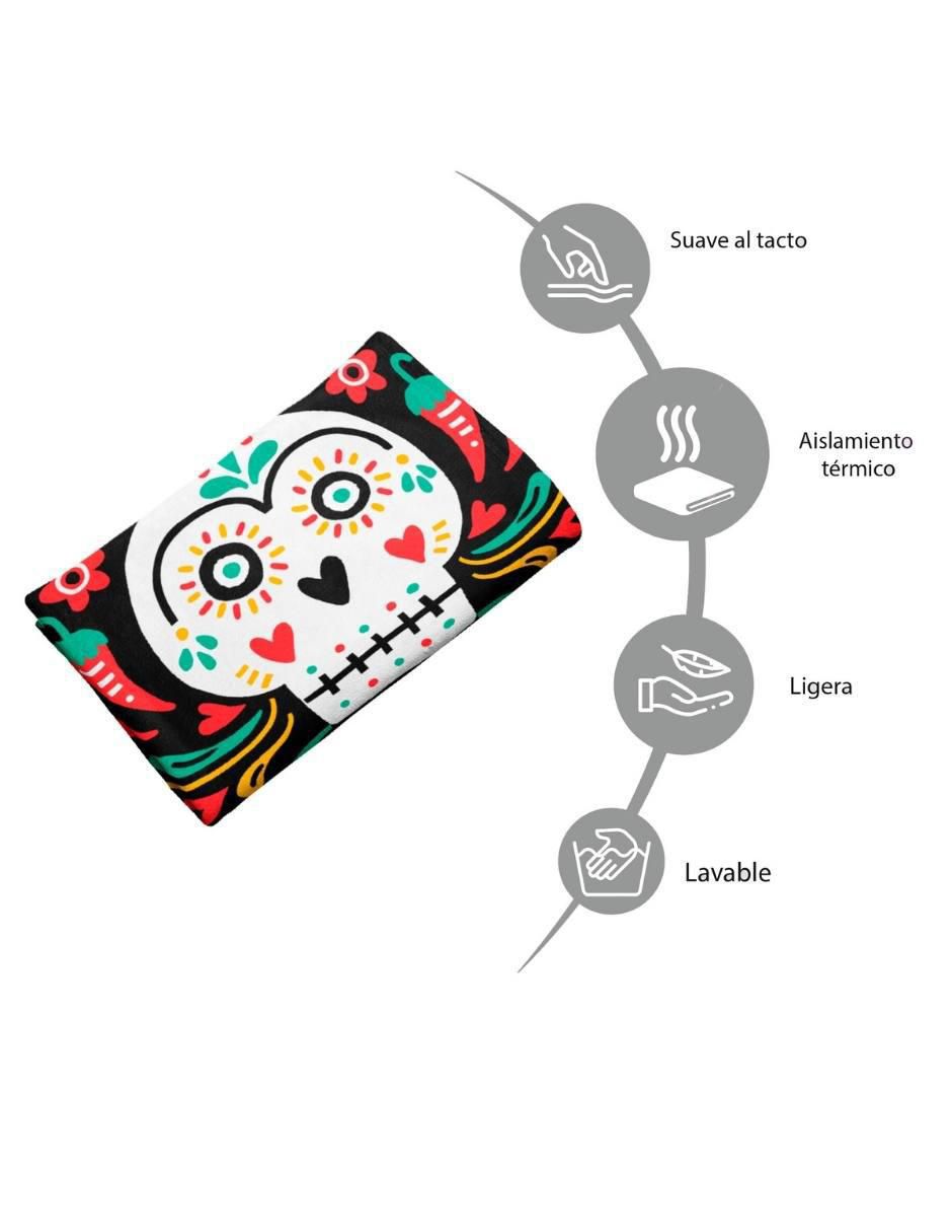 Frazada de tejido plano Calavera Méxicana unisex 4