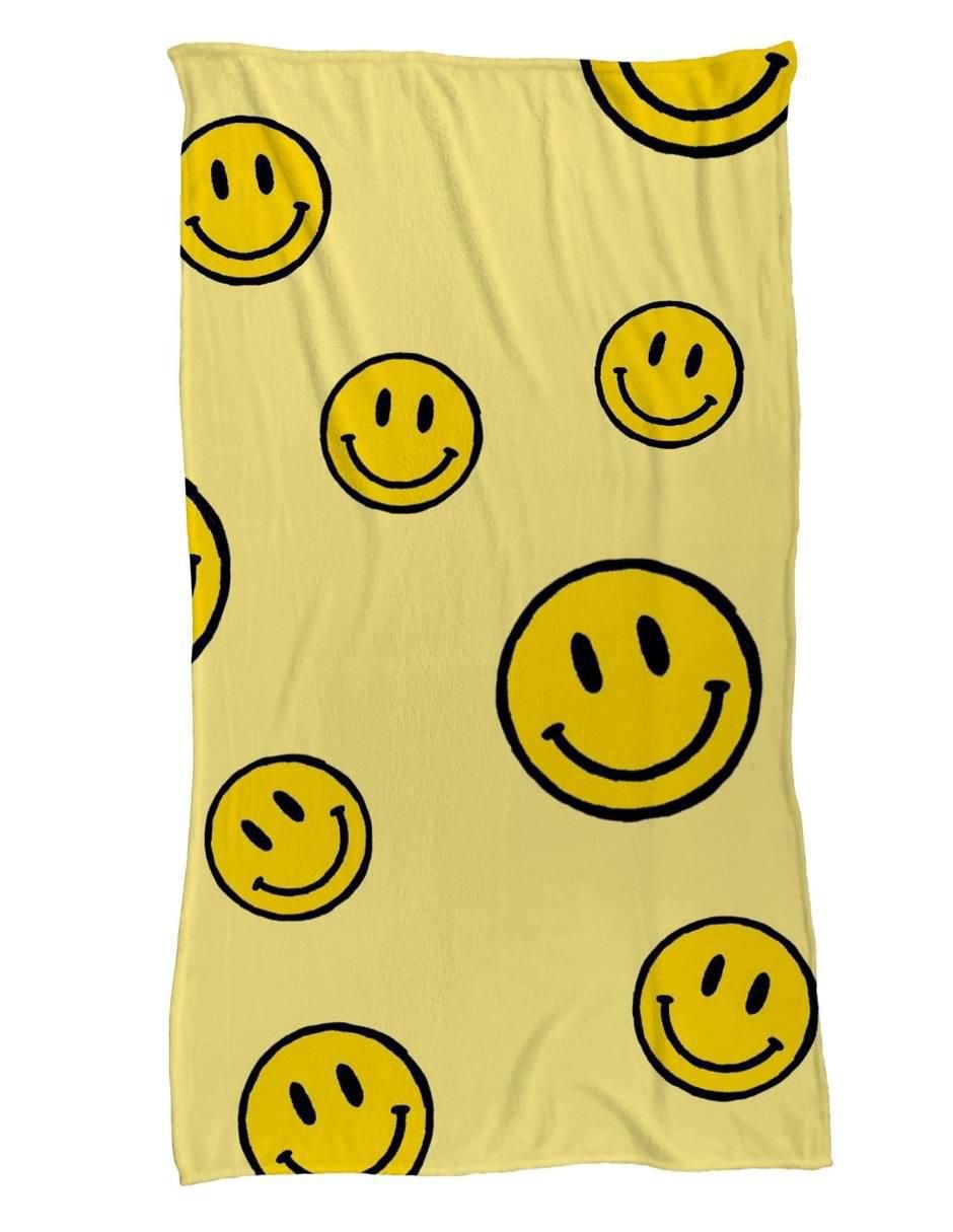 Frazada de tejido plano Caritas Felices Amarillas unisex