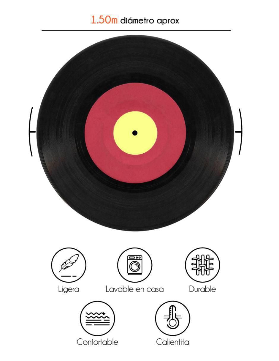 Frazada de tejido plano Disco De Vinil unisex 4