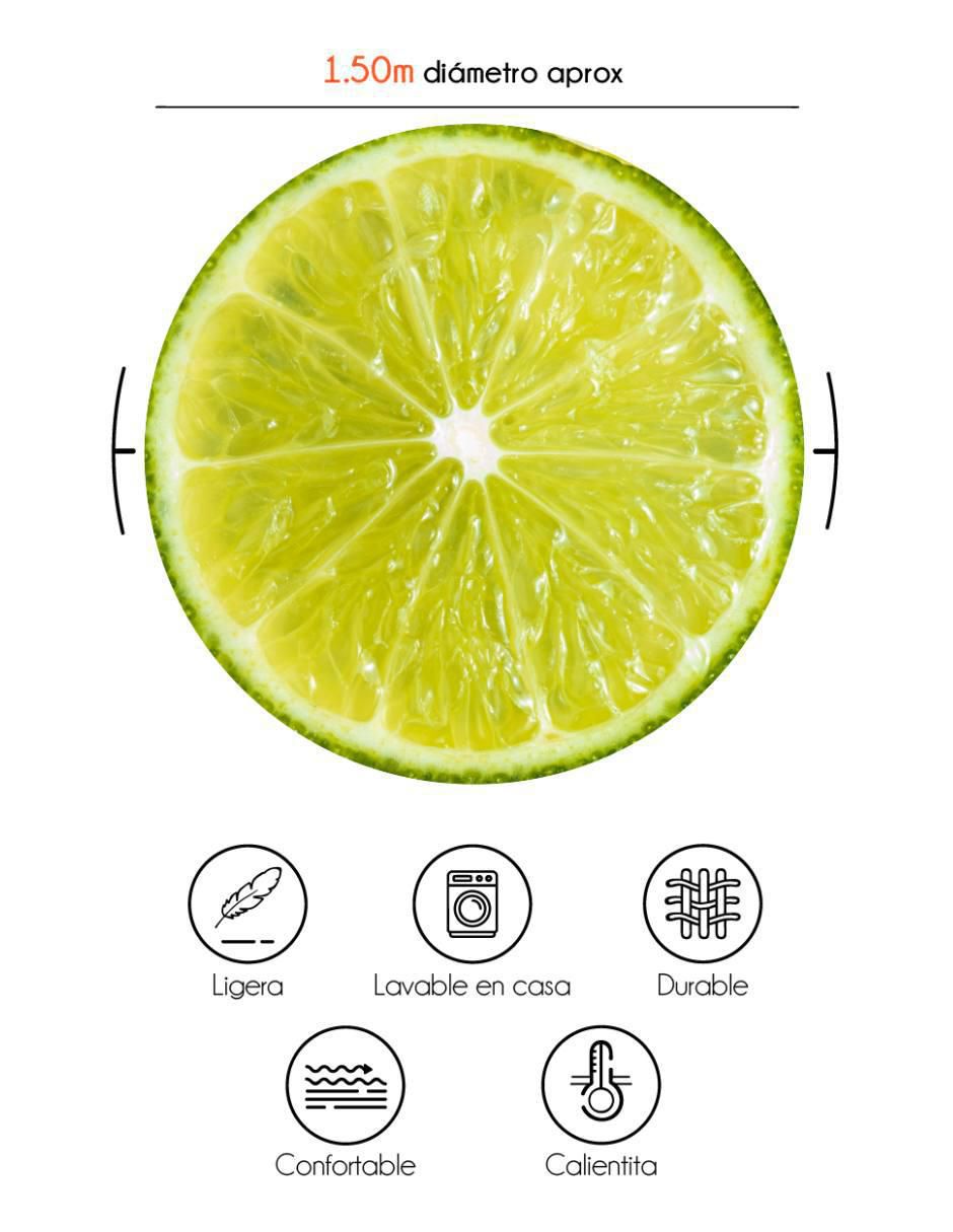 Frazada de tejido plano Frutas Limón unisex 4