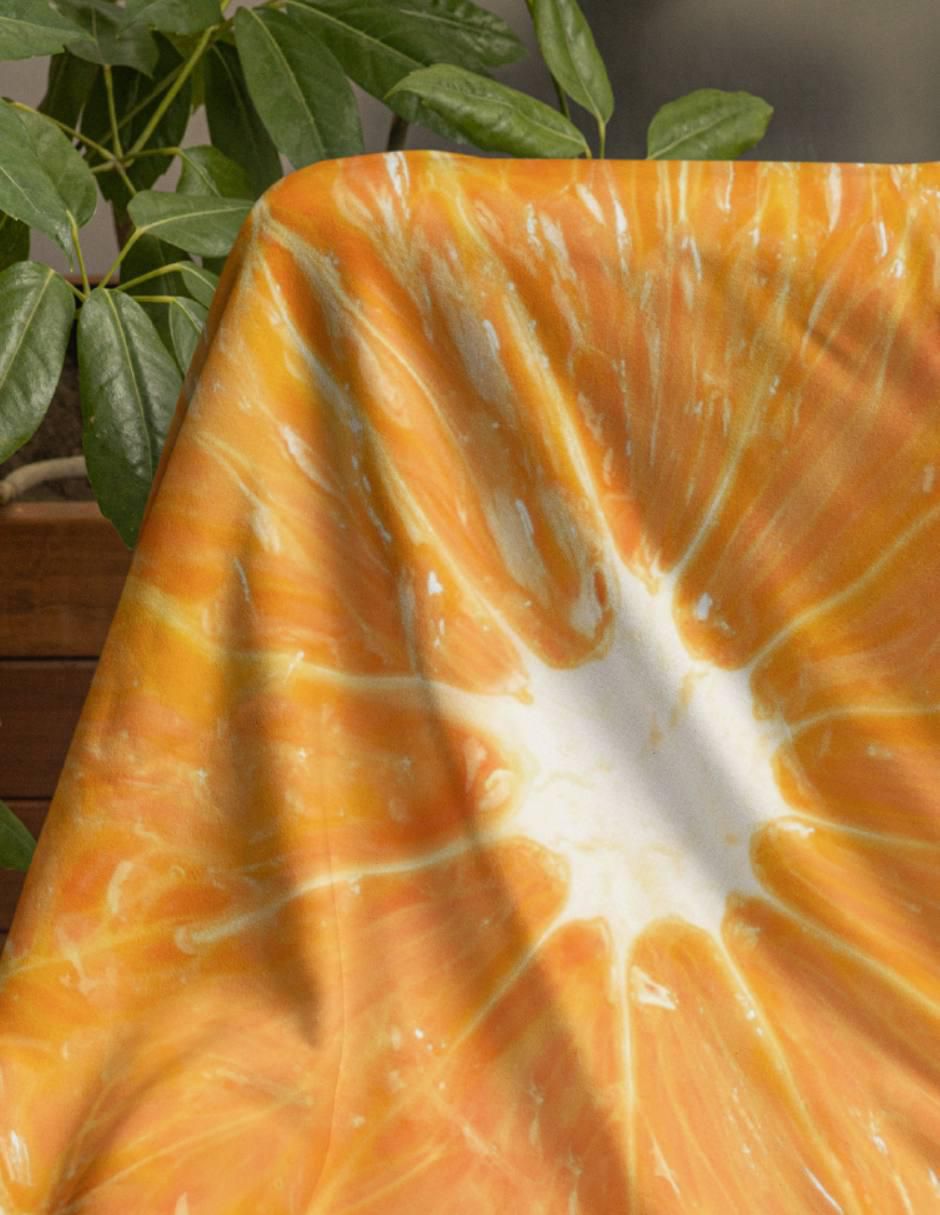 Frazada de tejido plano Frutas Naranja unisex 2