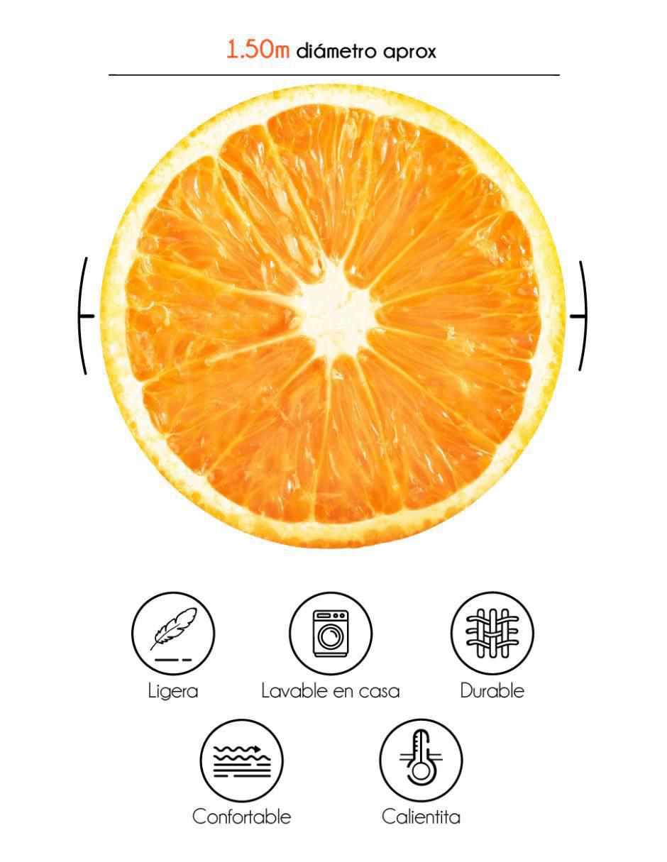 Frazada de tejido plano Frutas Naranja unisex 4