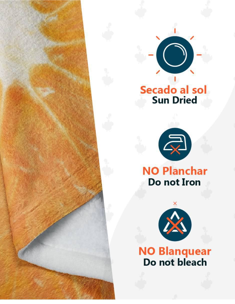 Frazada de tejido plano Frutas Naranja unisex 3