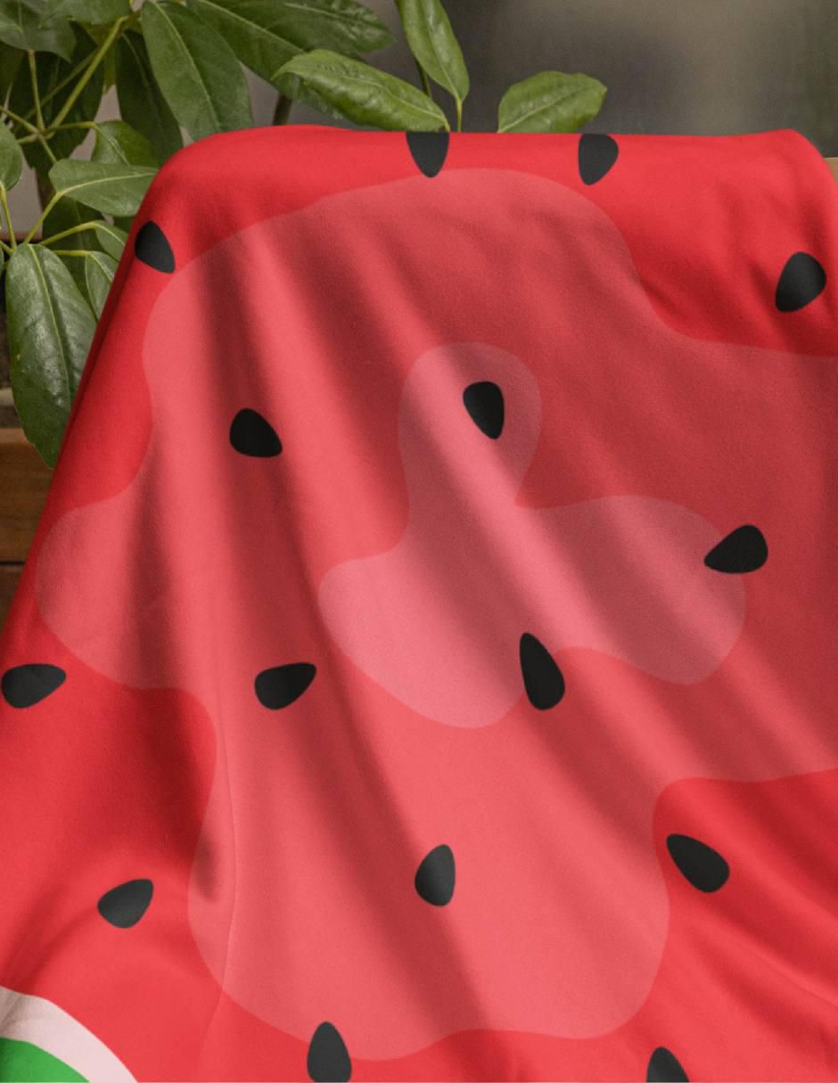 Frazada de tejido plano Frutas Sandía unisex 2