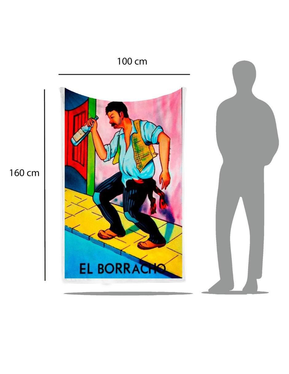 Frazada de tejido plano Lotería El Borracho unisex 5