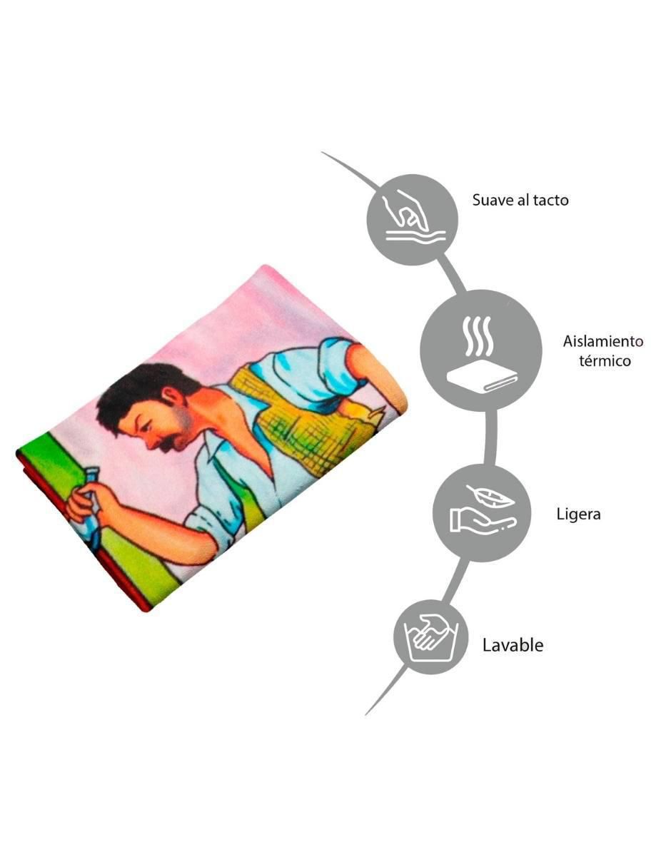 Frazada de tejido plano Lotería El Borracho unisex 4