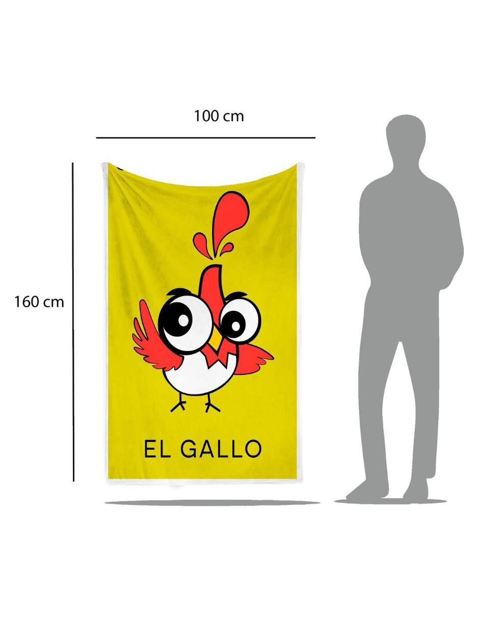 Frazada de tejido plano Lotería El Gallo unisex 5