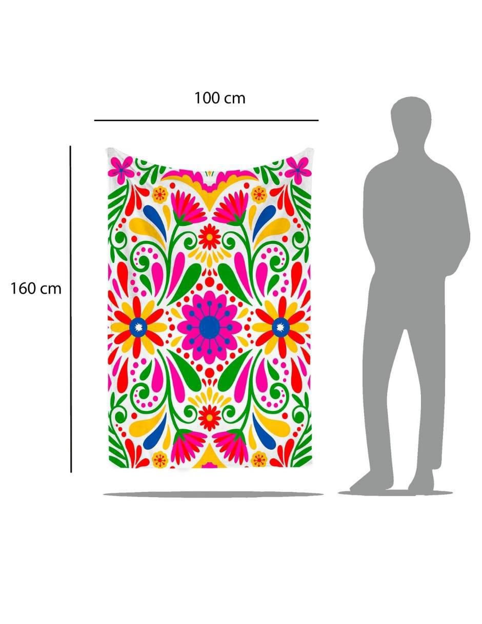 Frazada de tejido plano Flores Mexicana unisex 5