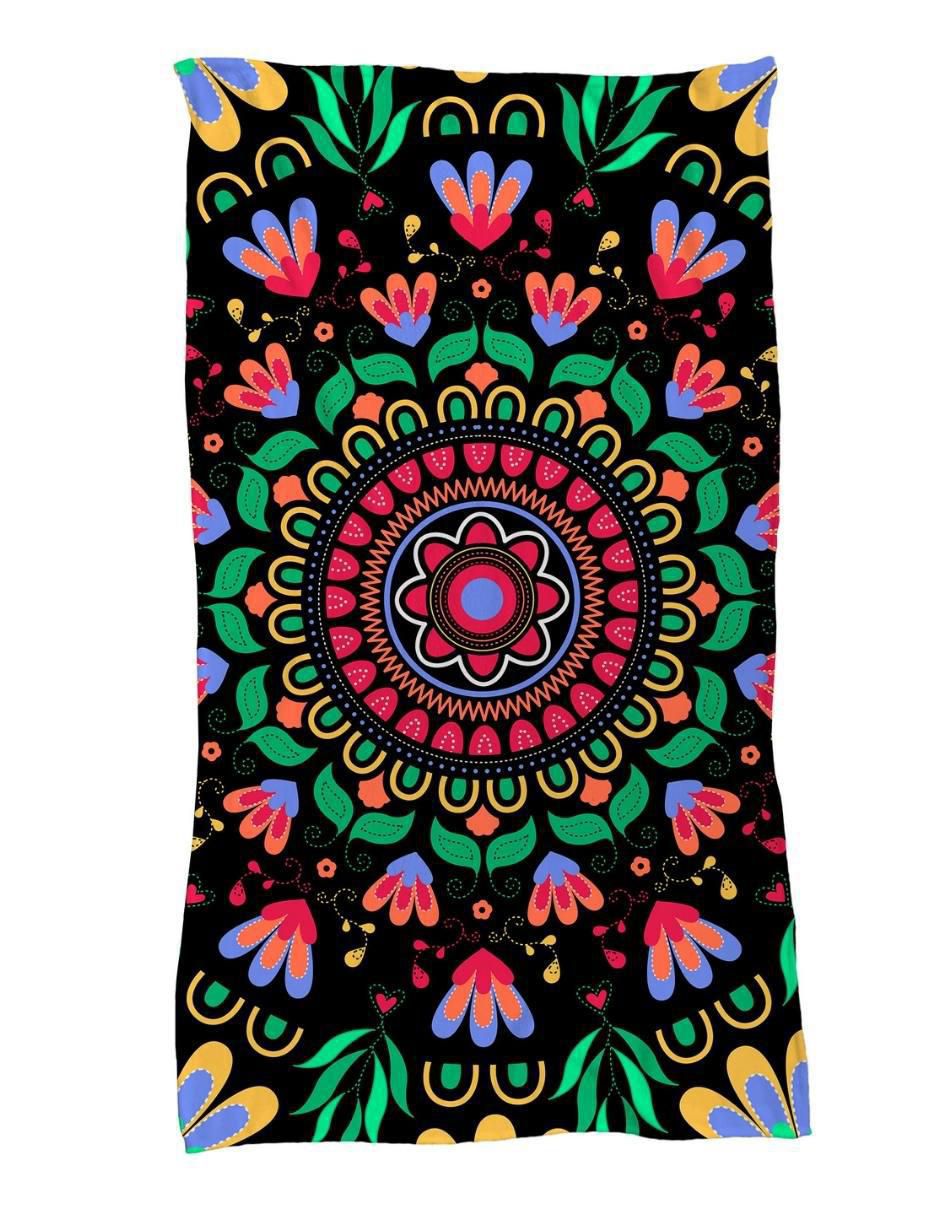 Frazada de tejido plano Mandala Mexicana unisex