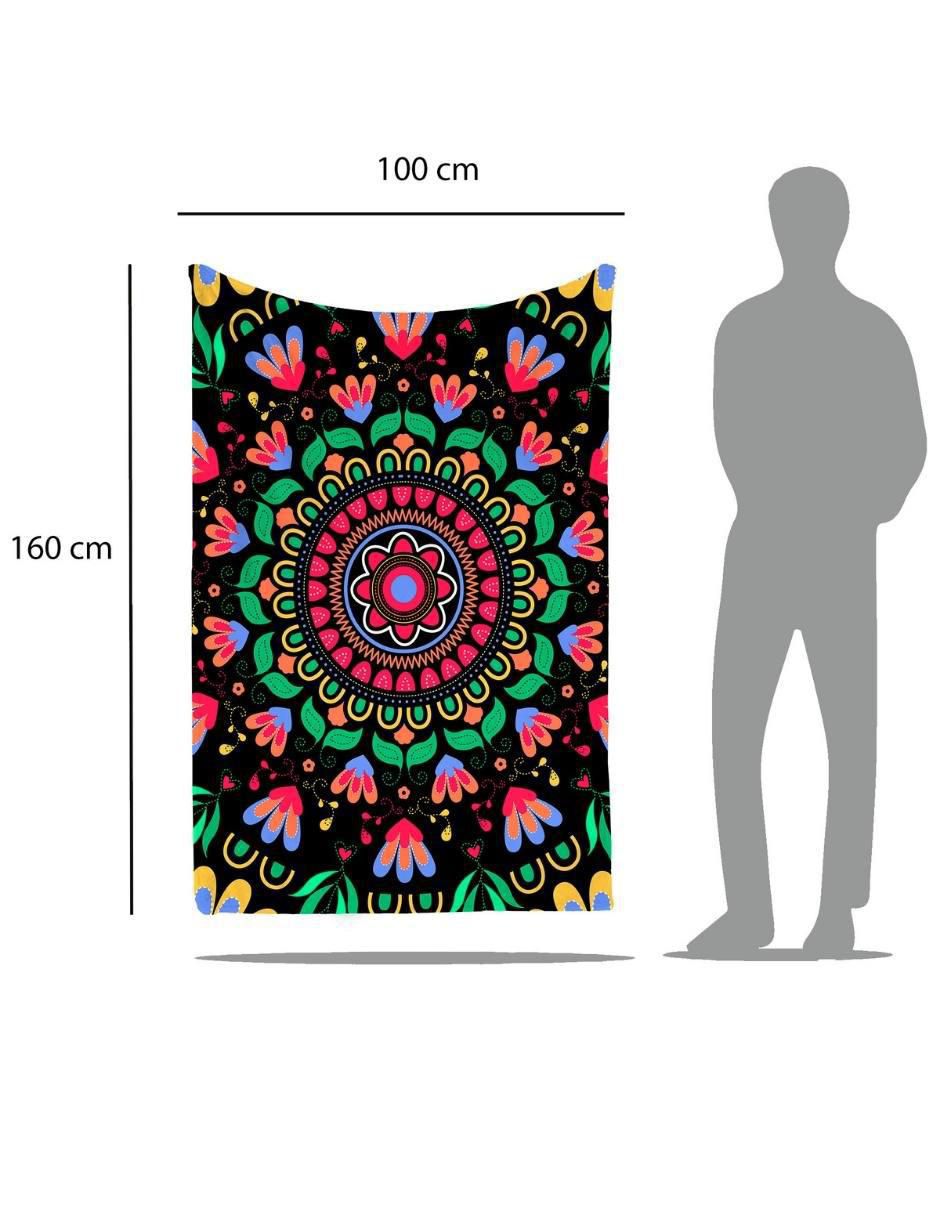 Frazada de tejido plano Mandala Mexicana unisex 5