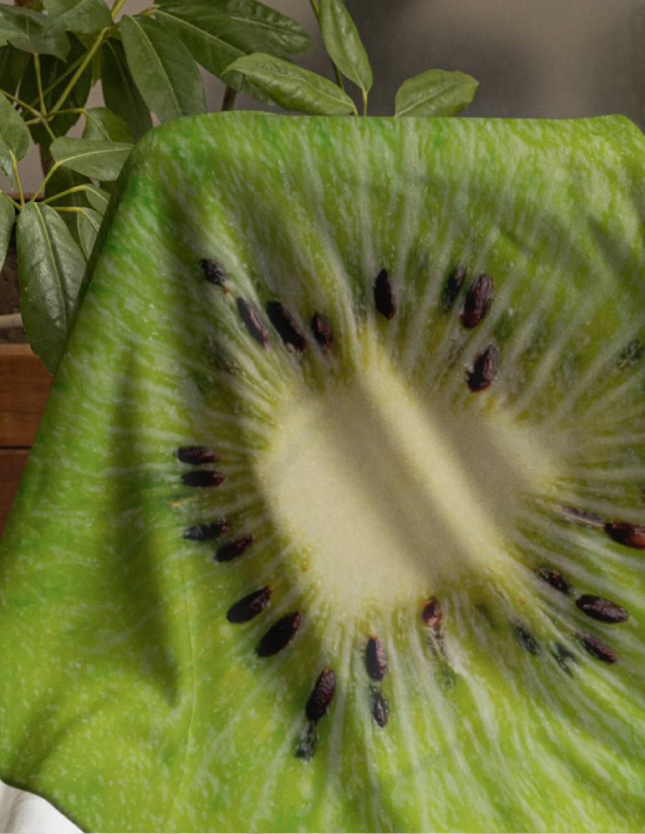 Frazada de tejido plano Frutas Kiwi unisex 2